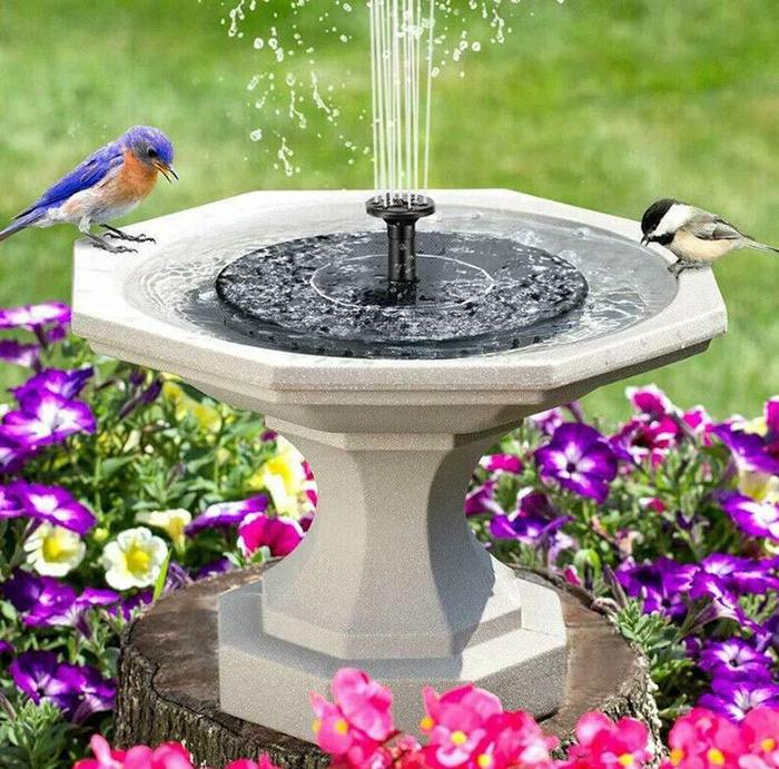 Solar Powered Bird Bath-2