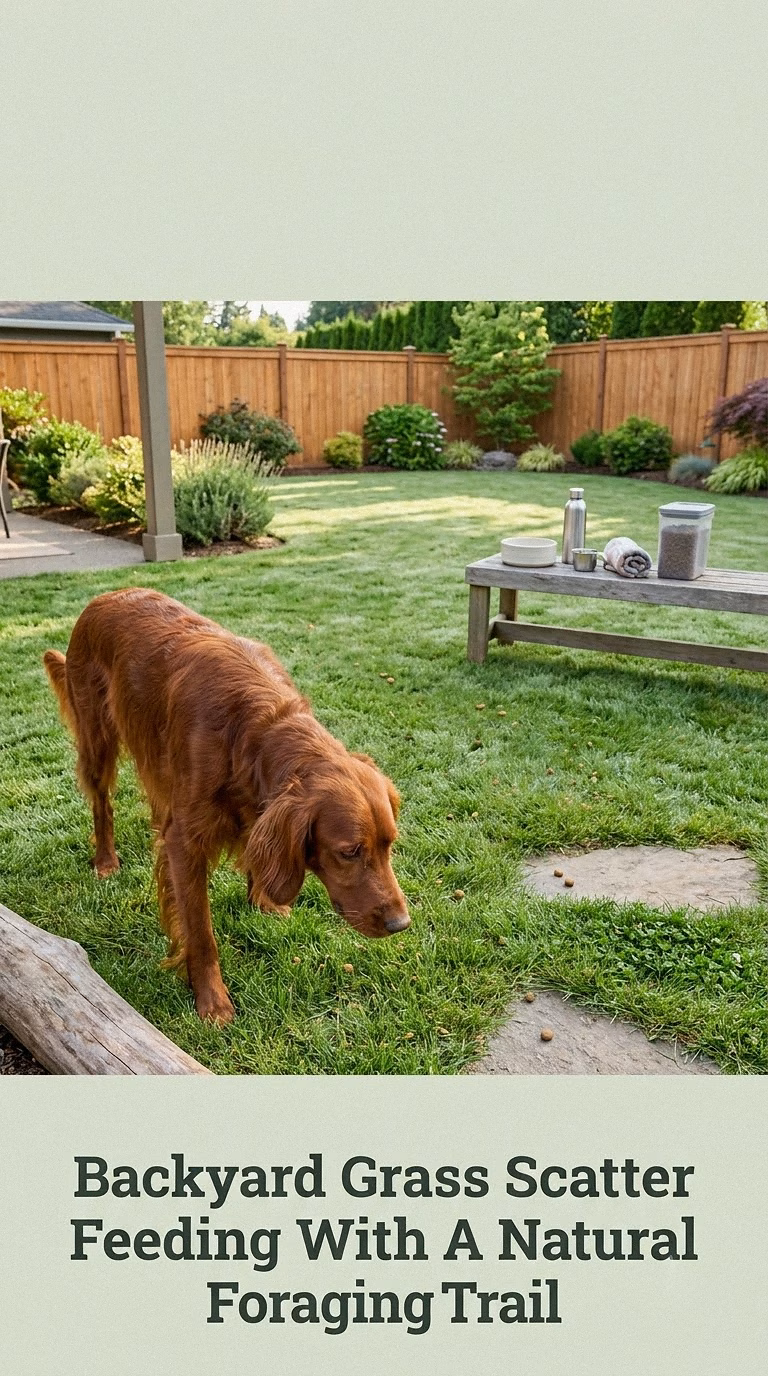 Backyard Grass Scatter Feeding With A Natural Foraging Trail