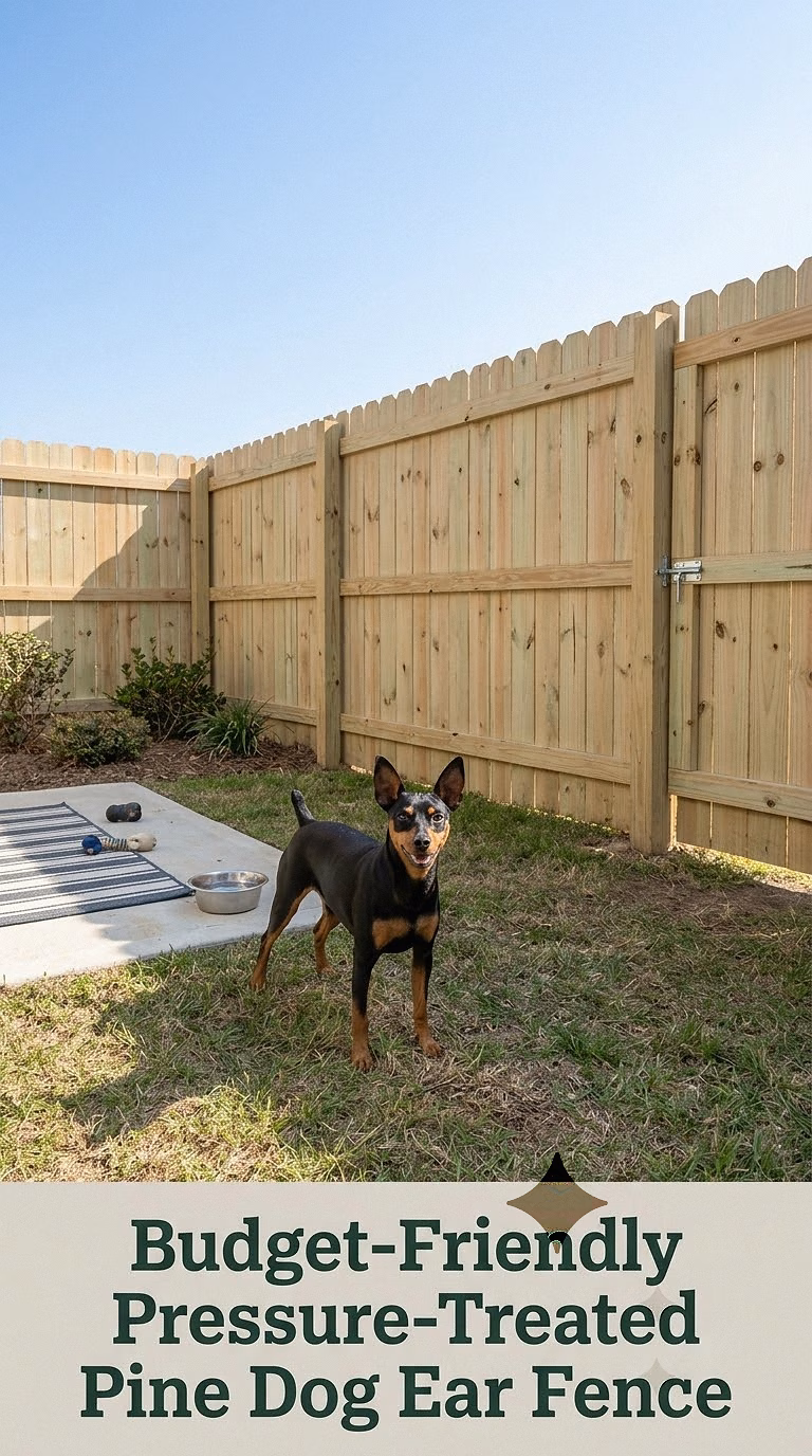 Budget-Friendly Pressure-Treated Pine Dog Ear Fence