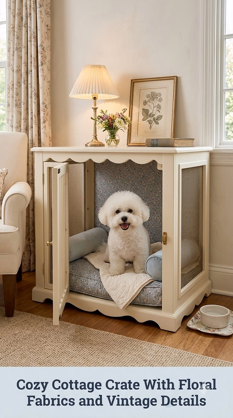Cozy Cottage Crate With Floral Fabrics and Vintage Details
