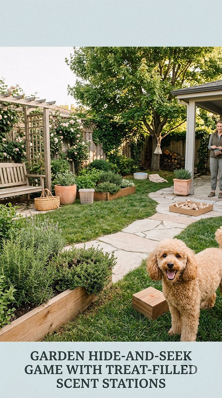 Garden Hide-And-Seek Game With Treat-Filled Scent Stations