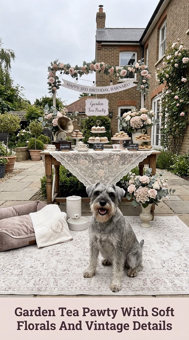Garden Tea Pawty With Soft Florals And Vintage Details