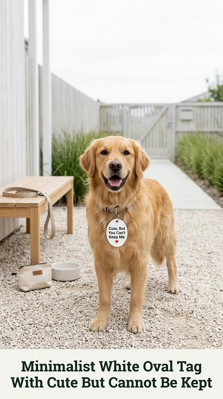 Minimalist White Oval Tag With Cute But Cannot Be Kept