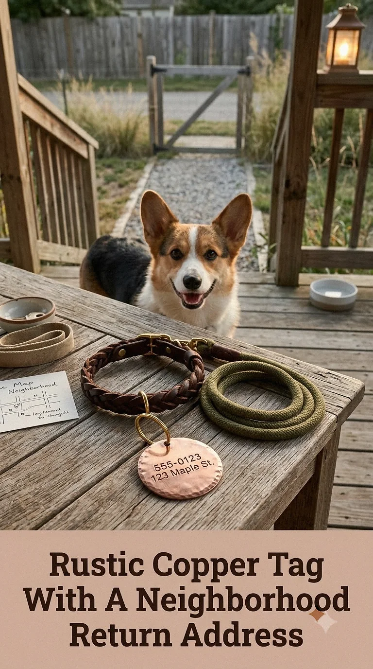 Rustic Copper Tag With A Neighborhood Return Address