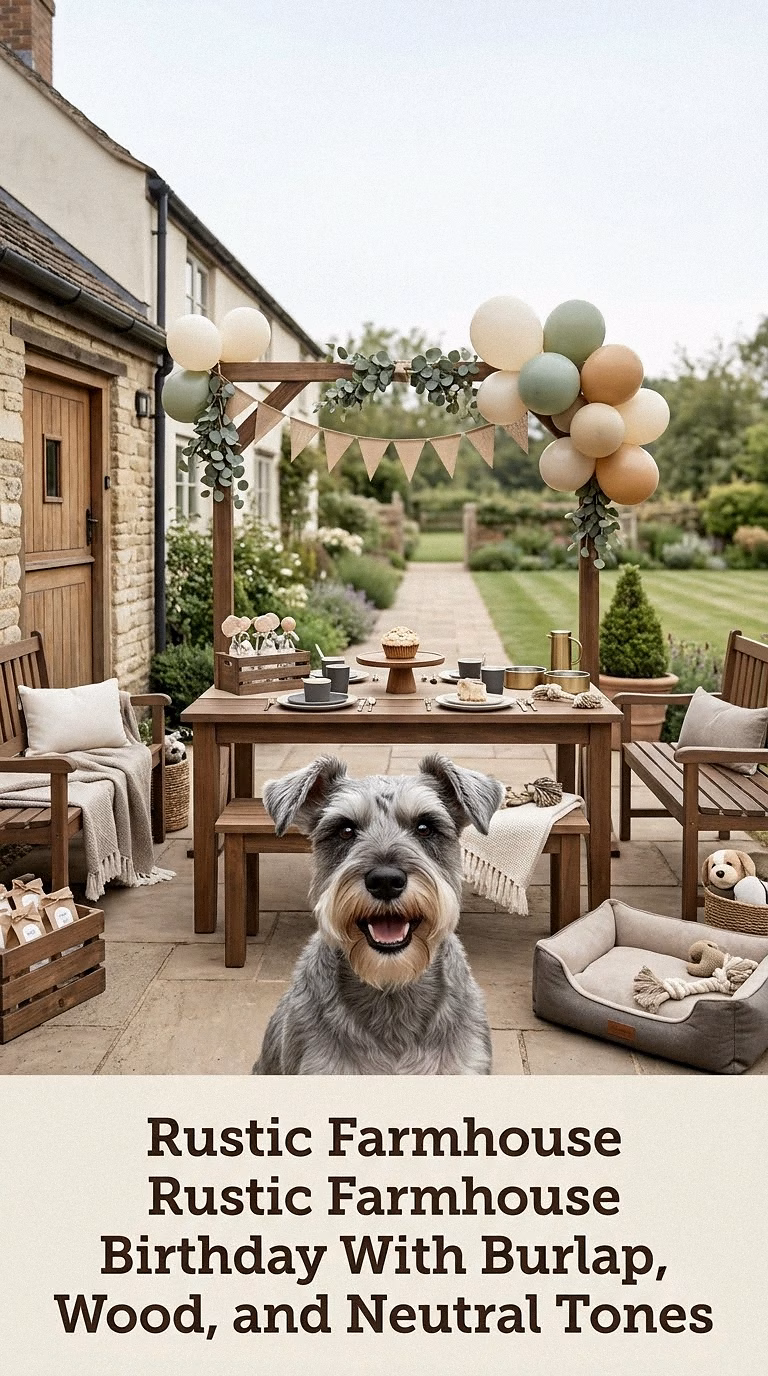 Rustic Farmhouse Birthday With Burlap, Wood, and Neutral Tones