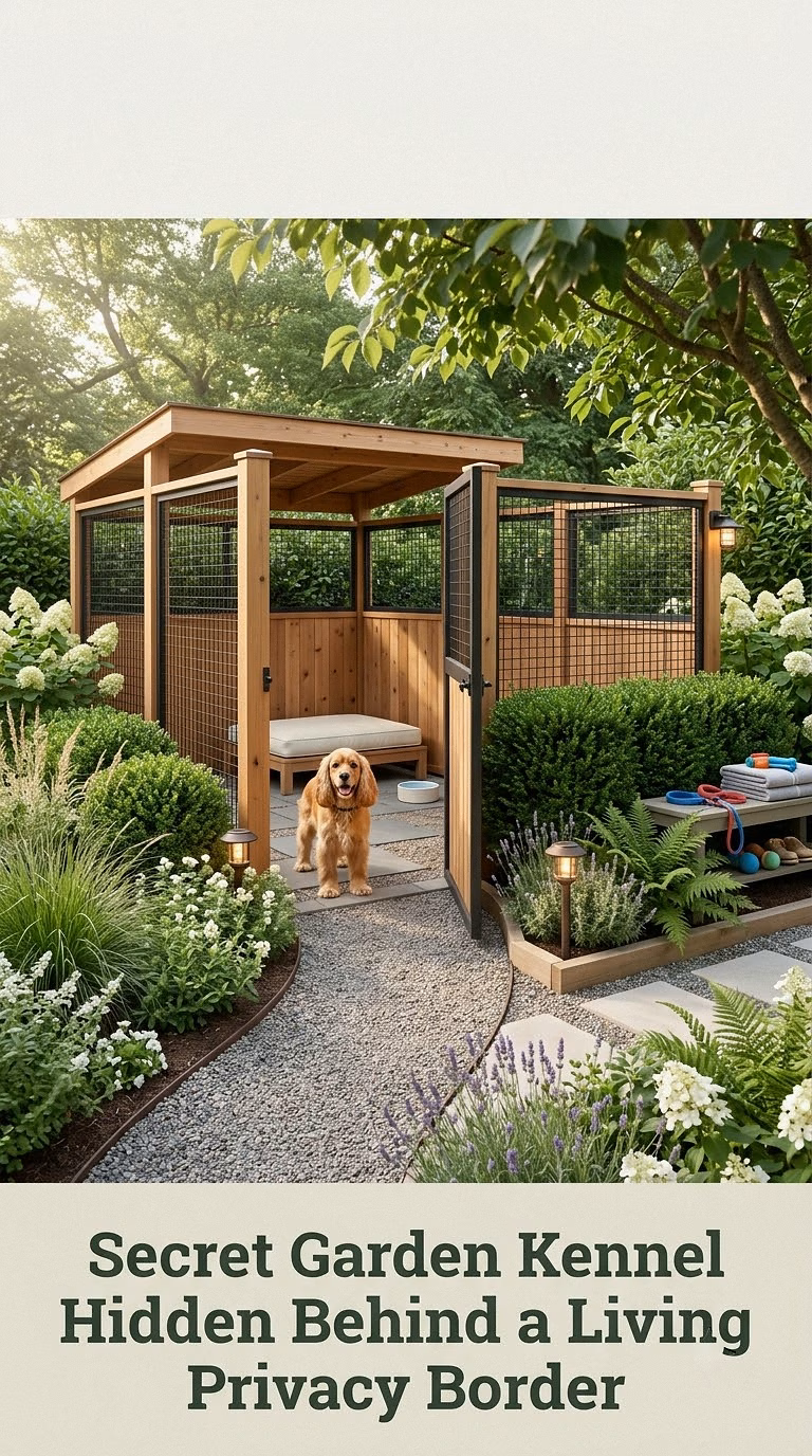 Secret Garden Kennel Hidden Behind a Living Privacy Border