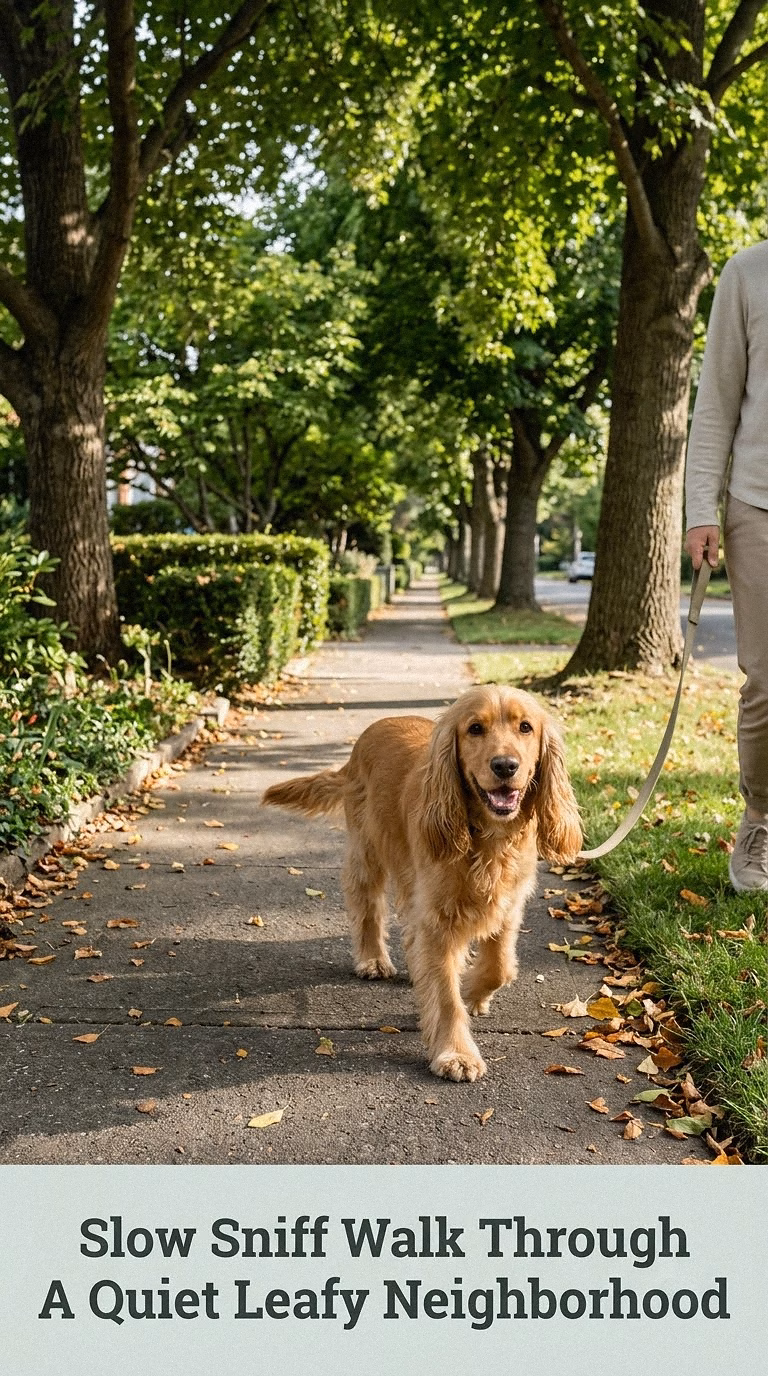 Slow Sniff Walk Through A Quiet Leafy Neighborhood