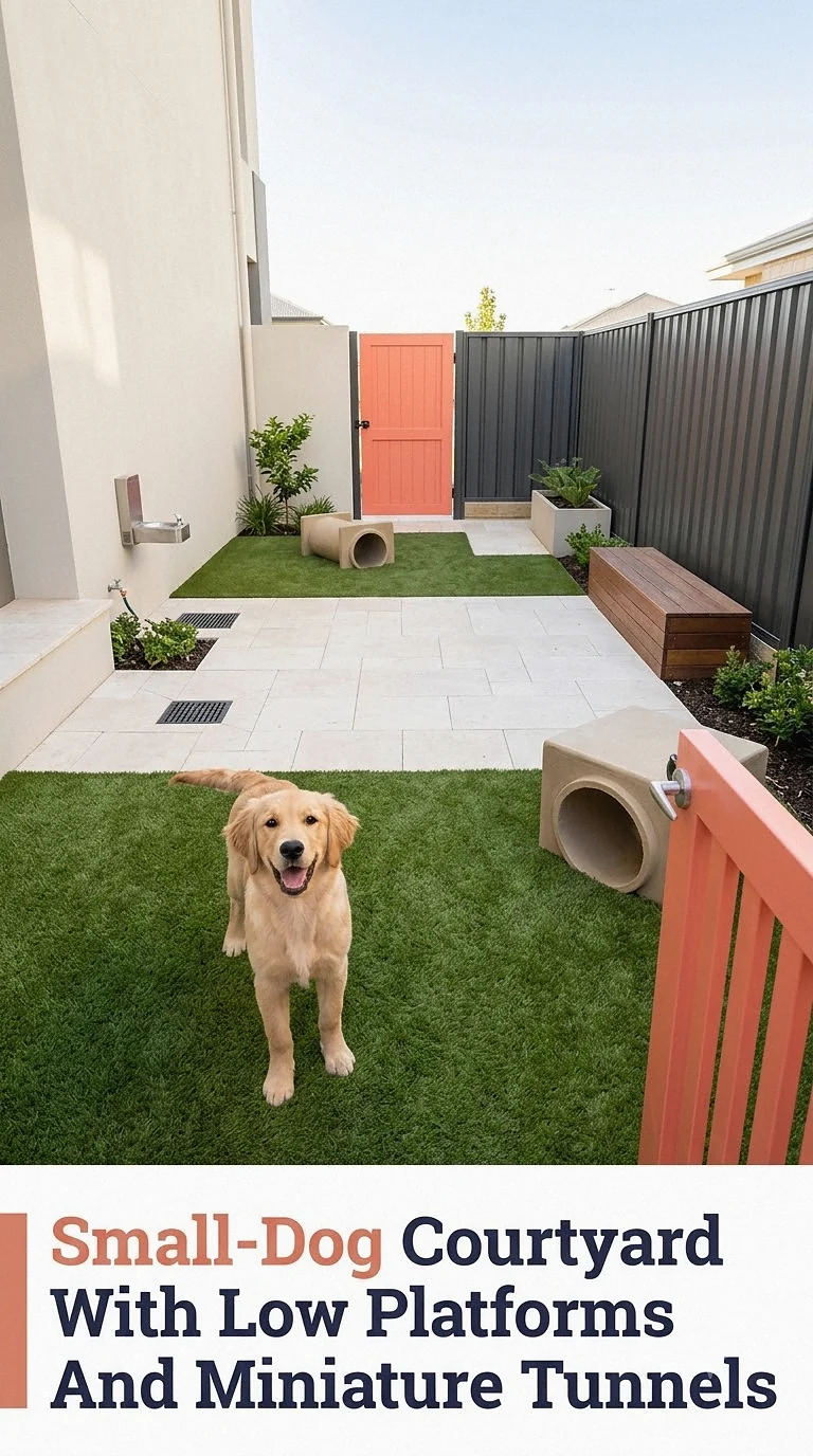 Small-Dog Courtyard With Low Platforms And Miniature Tunnels