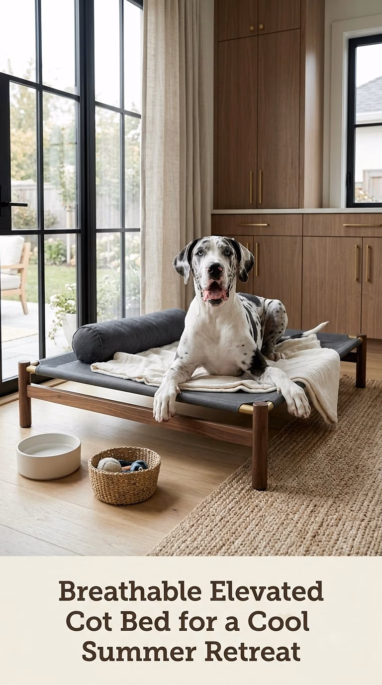 Breathable Elevated Cot Bed for a Cool Summer Retreat