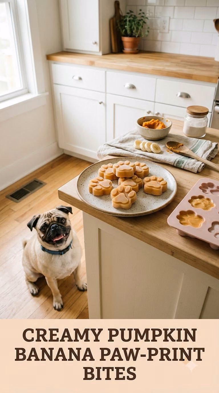 Creamy Pumpkin Banana Paw-Print Bites
