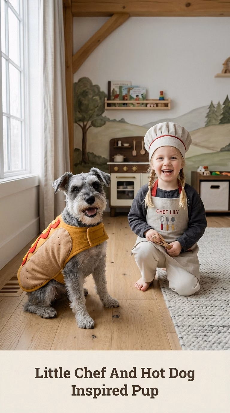 Little Chef And Hot Dog Inspired Pup