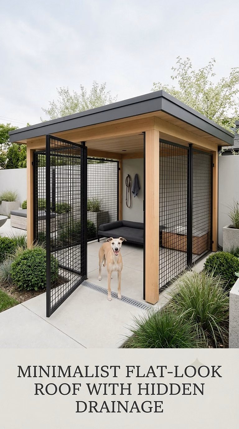 Minimalist Flat-Look Roof With Hidden Drainage