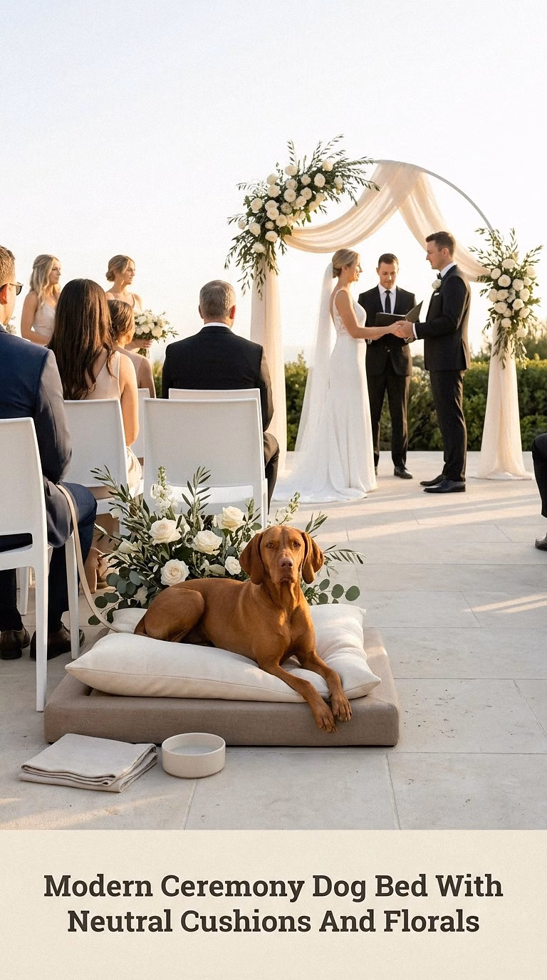 Modern Ceremony Dog Bed With Neutral Cushions And Florals
