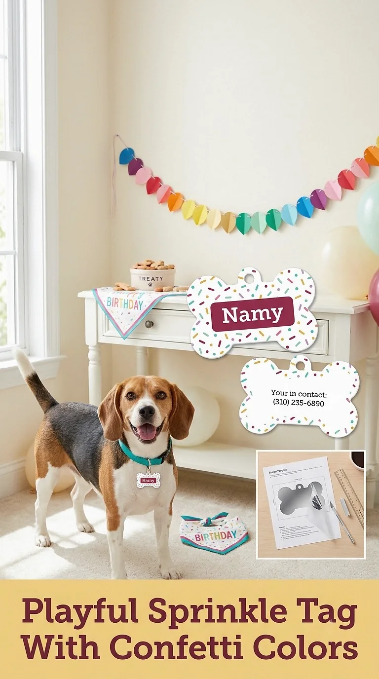 Playful Sprinkle Tag With Confetti Colors