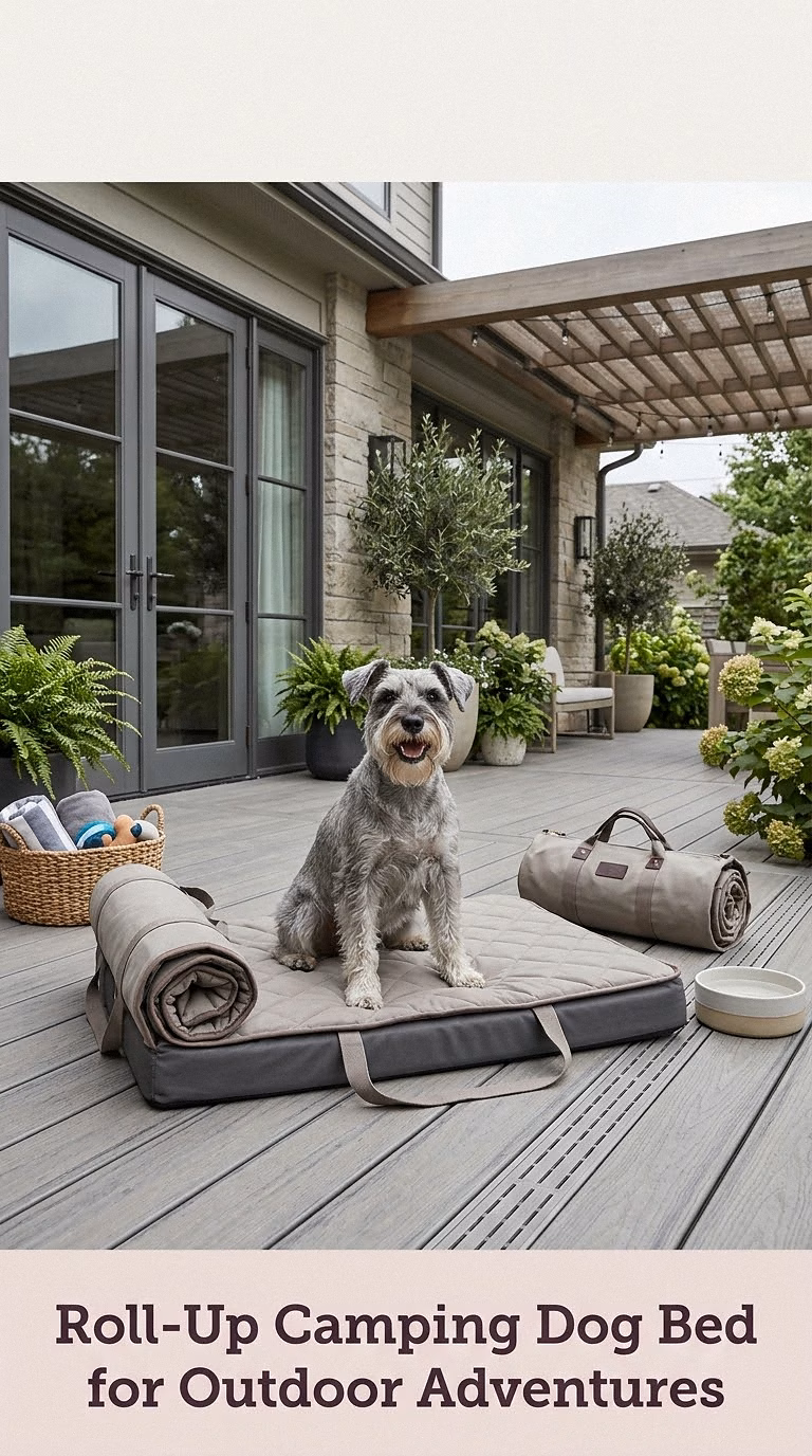 Roll-Up Camping Dog Bed for Outdoor Adventures