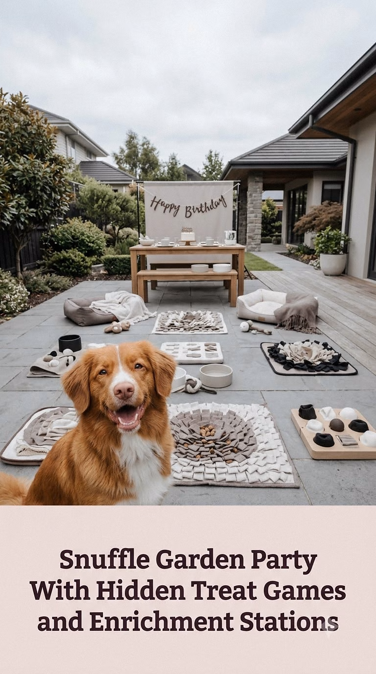 Snuffle Garden Party With Hidden Treat Games and Enrichment Stations