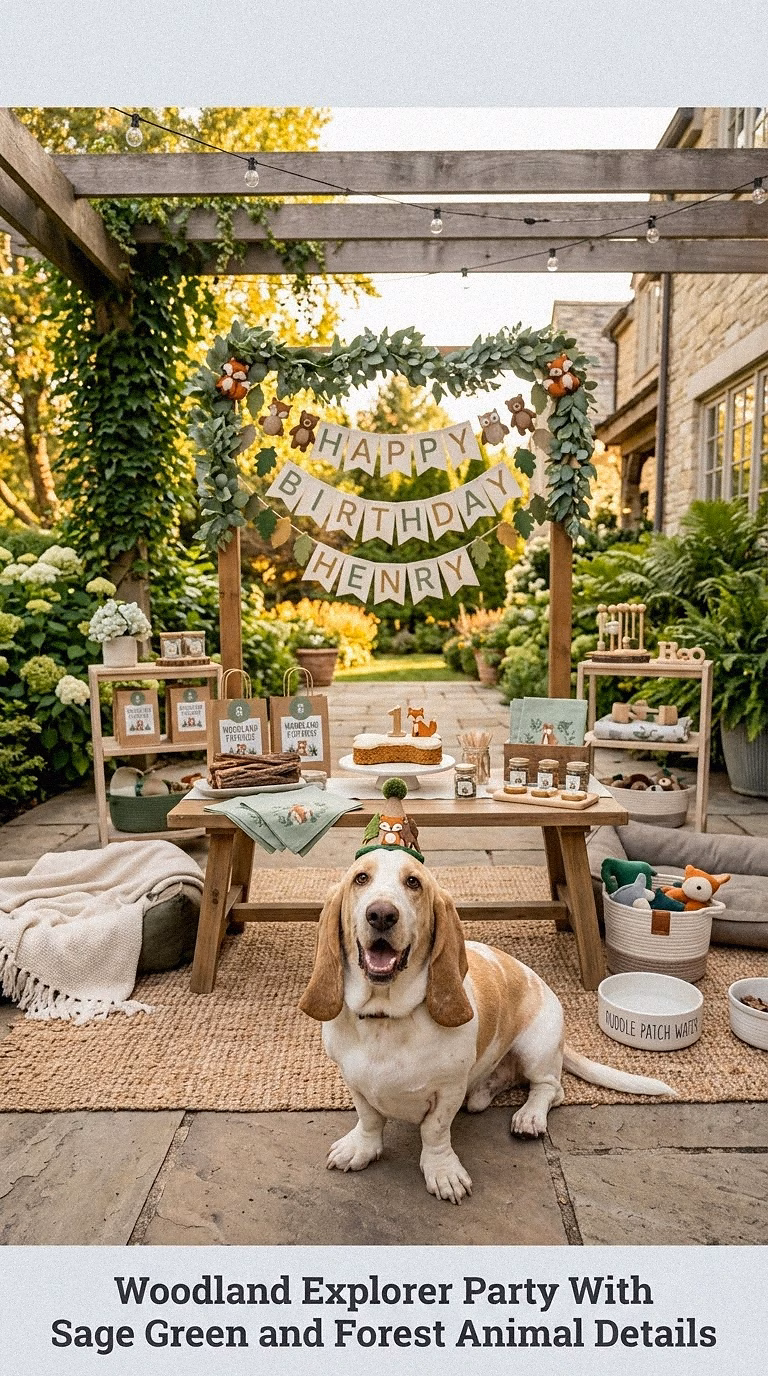 Woodland Explorer Party With Sage Green and Forest Animal Details
