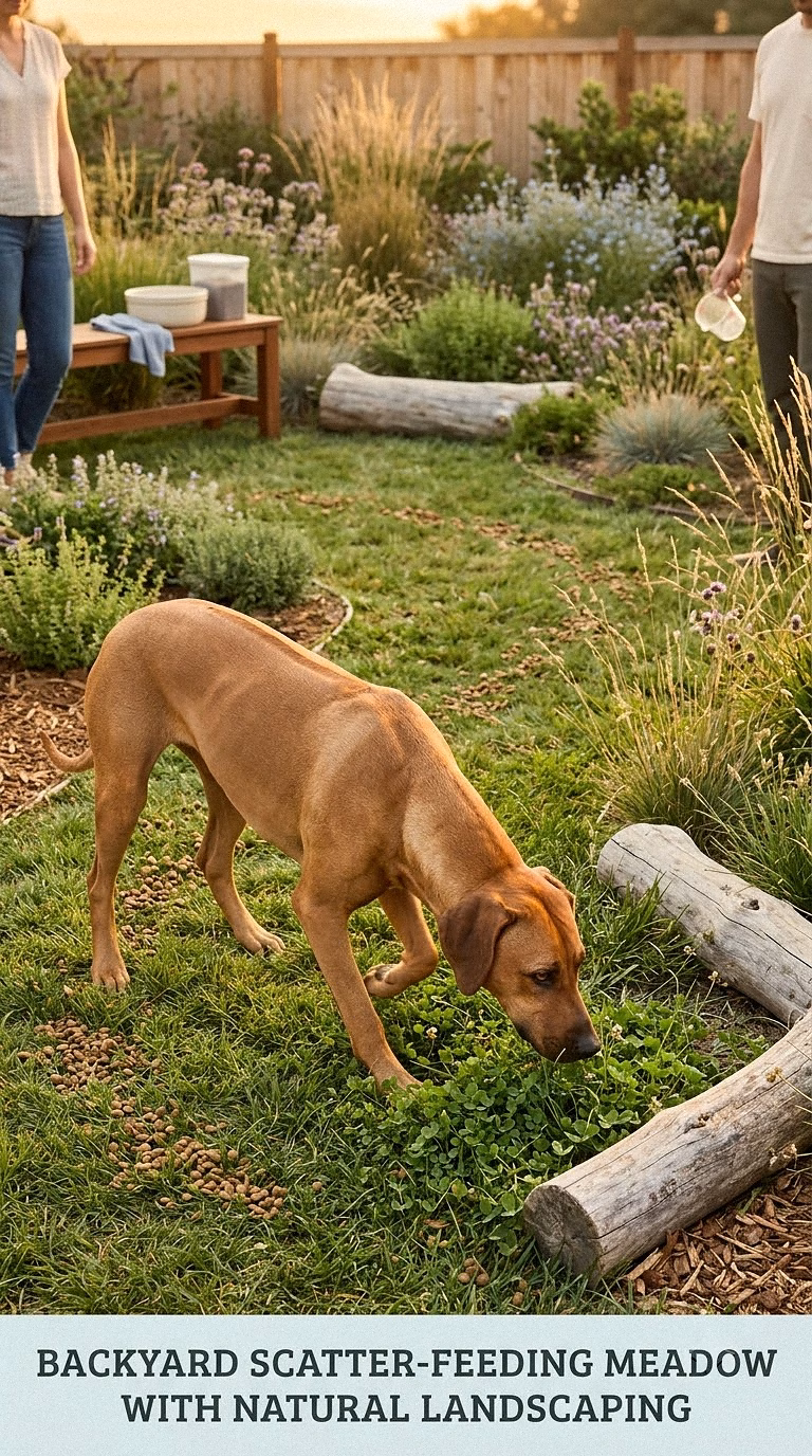 Backyard Scatter-Feeding Meadow With Natural Landscaping