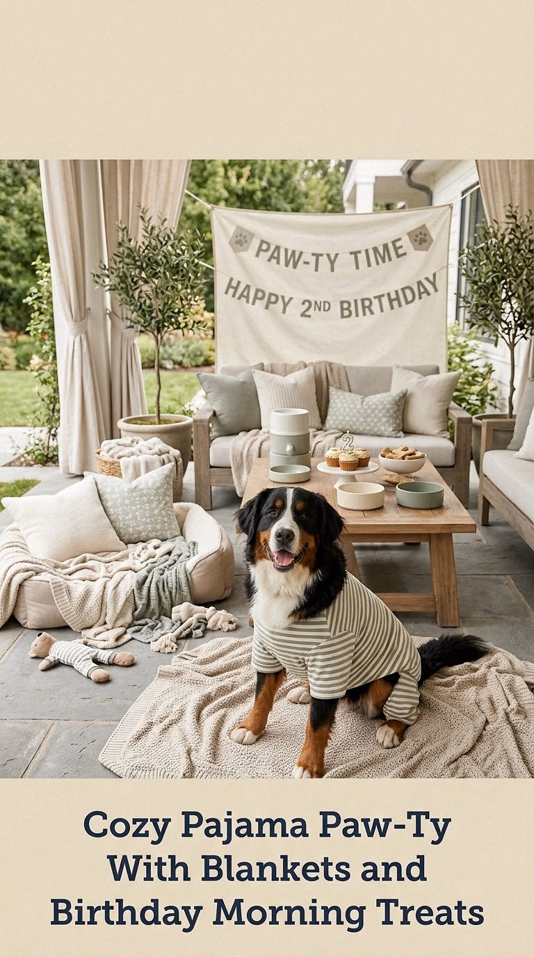 Cozy Pajama Paw-Ty With Blankets and Birthday Morning Treats