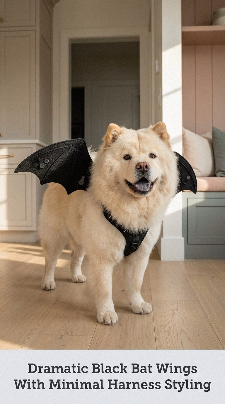 Dramatic Black Bat Wings With Minimal Harness Styling
