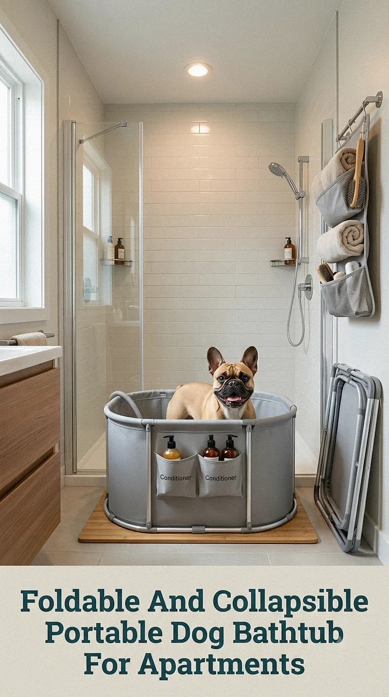 Foldable And Collapsible Portable Dog Bathtub For Apartments