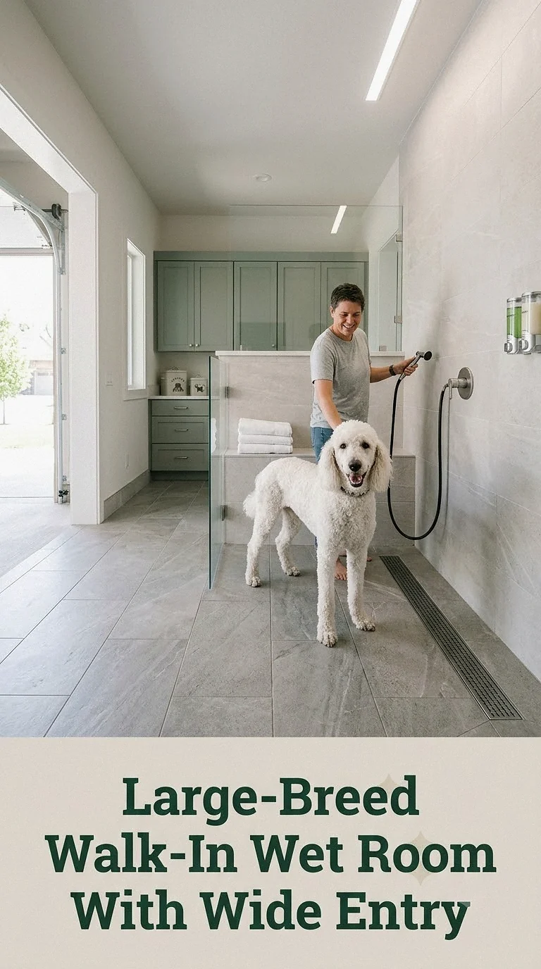 Large-Breed Walk-In Wet Room With Wide Entry