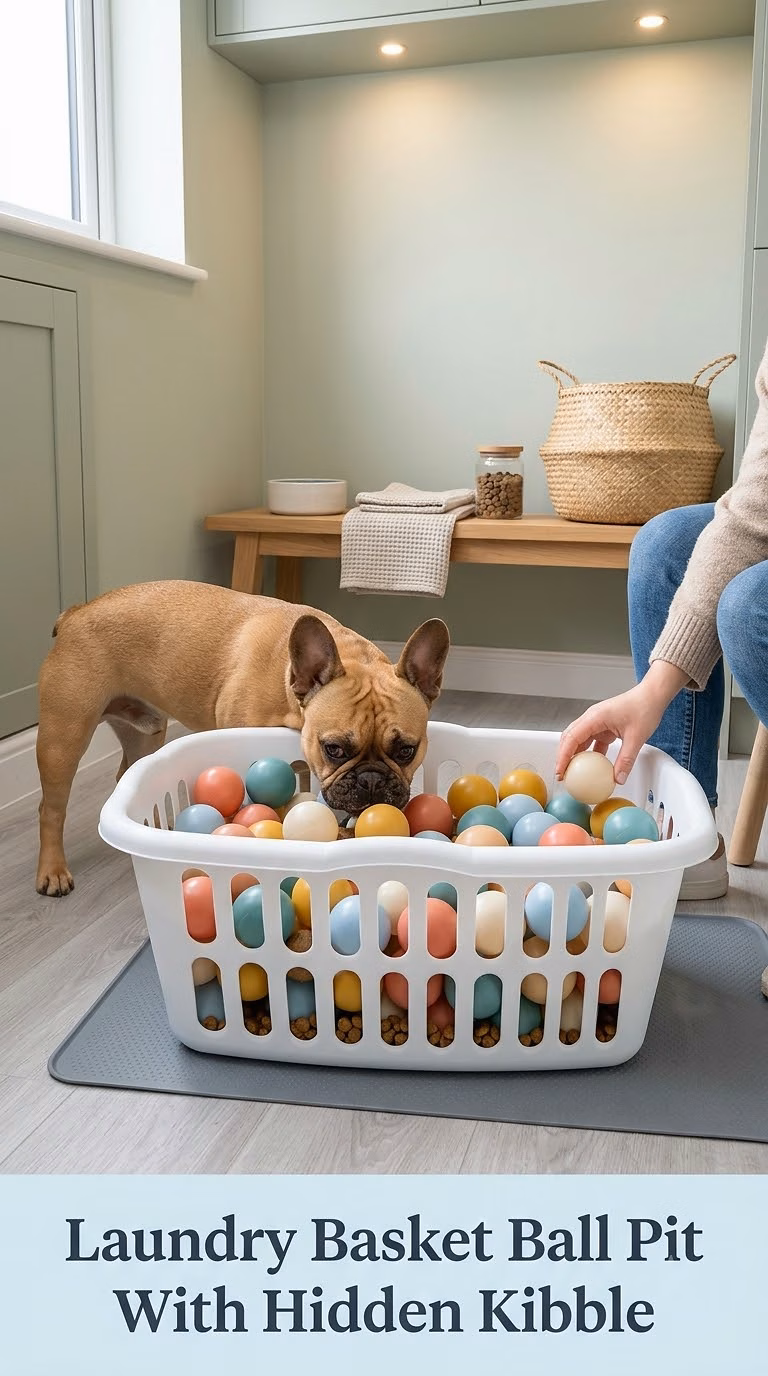 Laundry Basket Ball Pit With Hidden Kibble