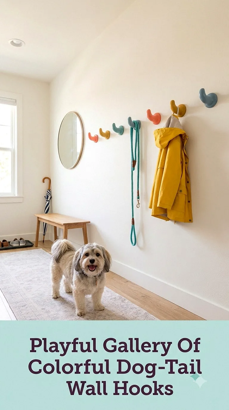Playful Gallery Of Colorful Dog-Tail Wall Hooks