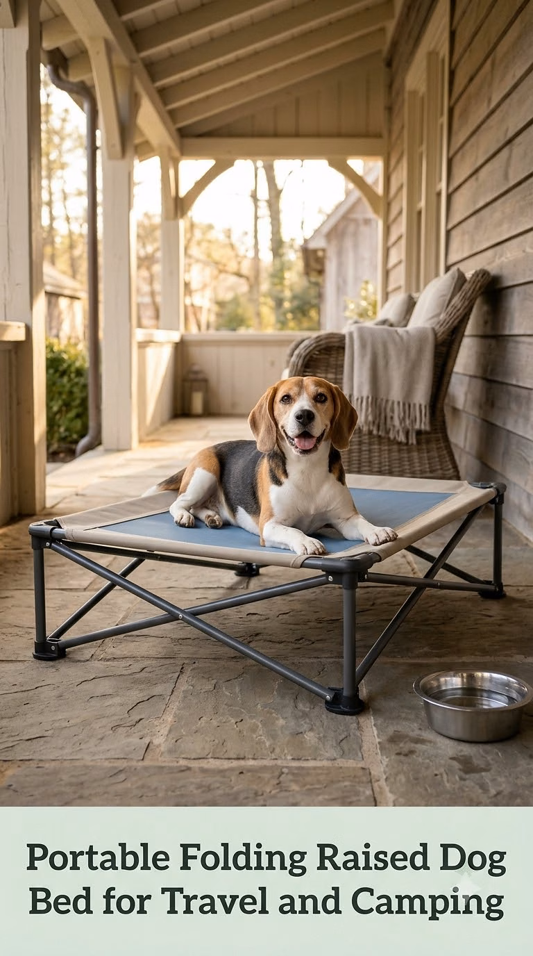 Portable Folding Raised Dog Bed for Travel and Camping