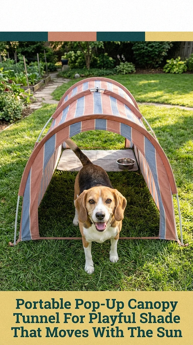 Portable Pop-Up Canopy Tunnel For Playful Shade That Moves With The Sun