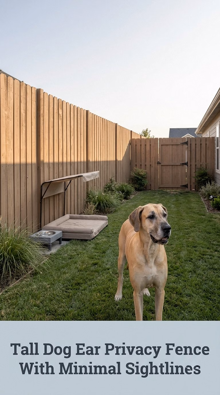 Tall Dog Ear Privacy Fence With Minimal Sightlines