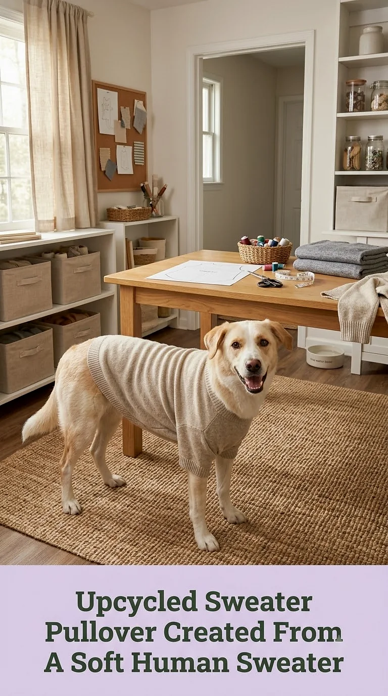 Upcycled Sweater Pullover Created From A Soft Human Sweater