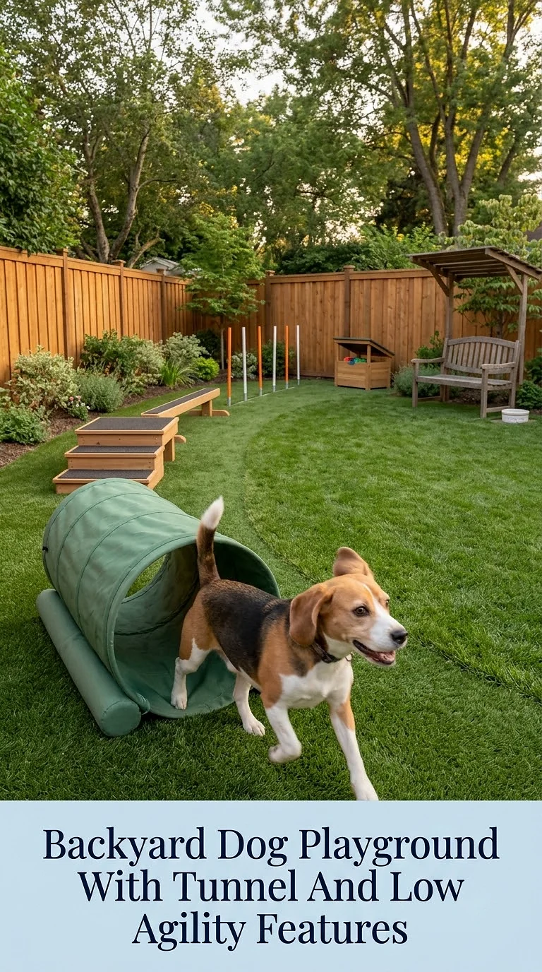 Backyard Dog Playground With Tunnel And Low Agility Features