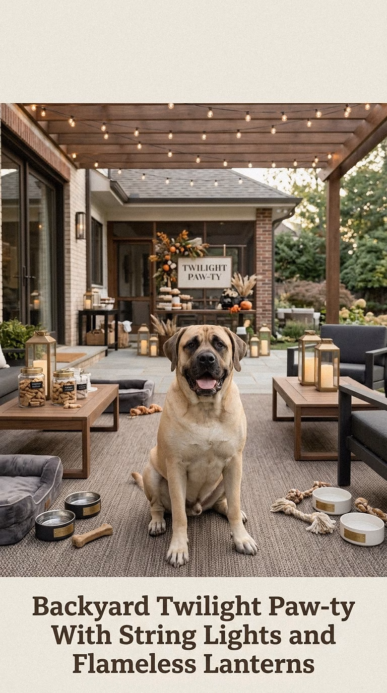 Backyard Twilight Paw-ty With String Lights and Flameless Lanterns