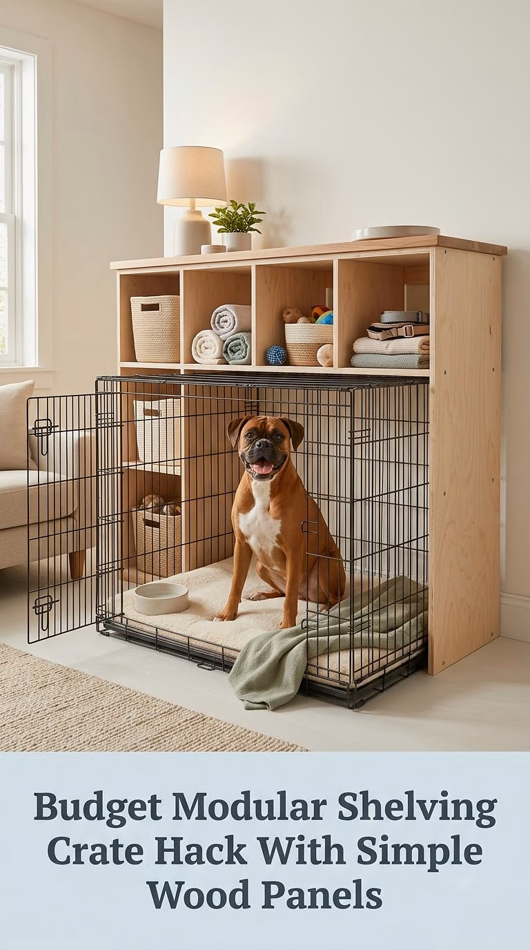 Budget Modular Shelving Crate Hack With Simple Wood Panels