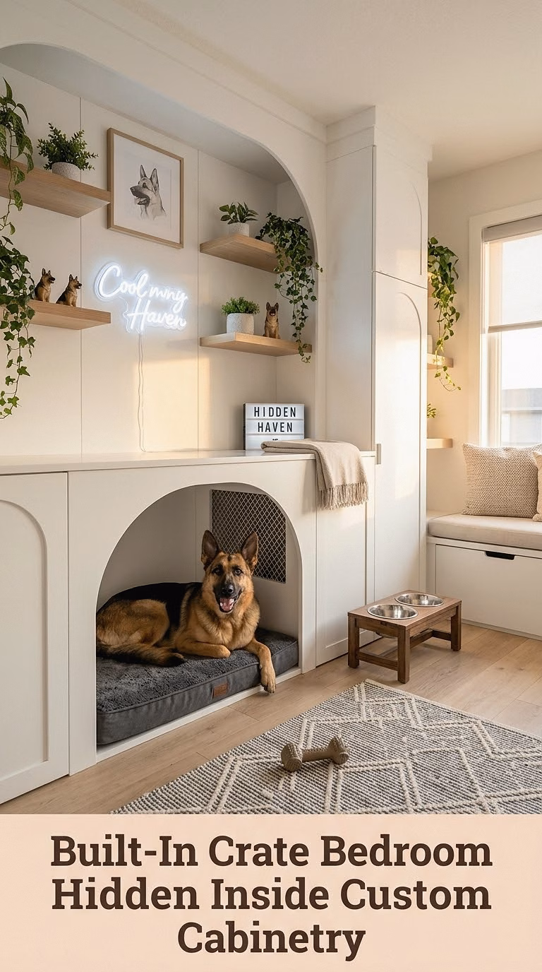 13. Built-In Crate Bedroom Hidden Inside Custom Cabinetry