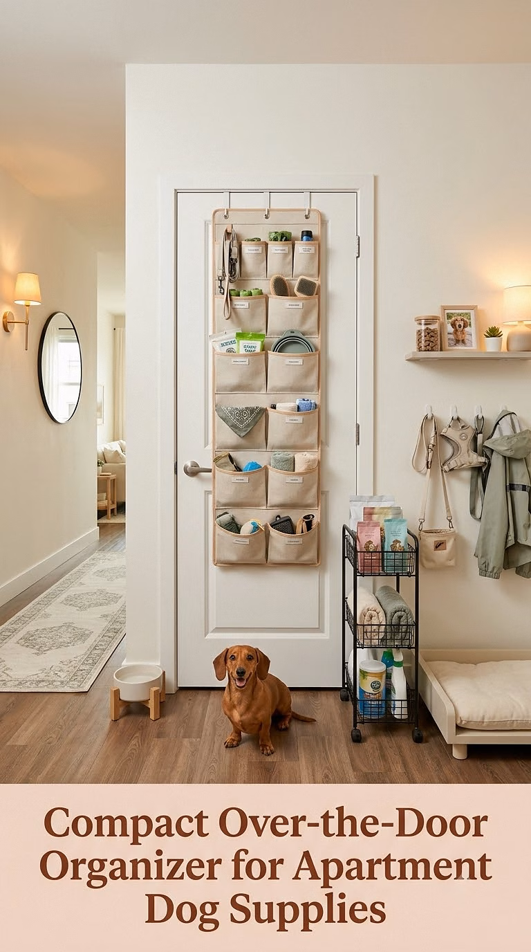 Compact Over-the-Door Organizer for Apartment Dog Supplies