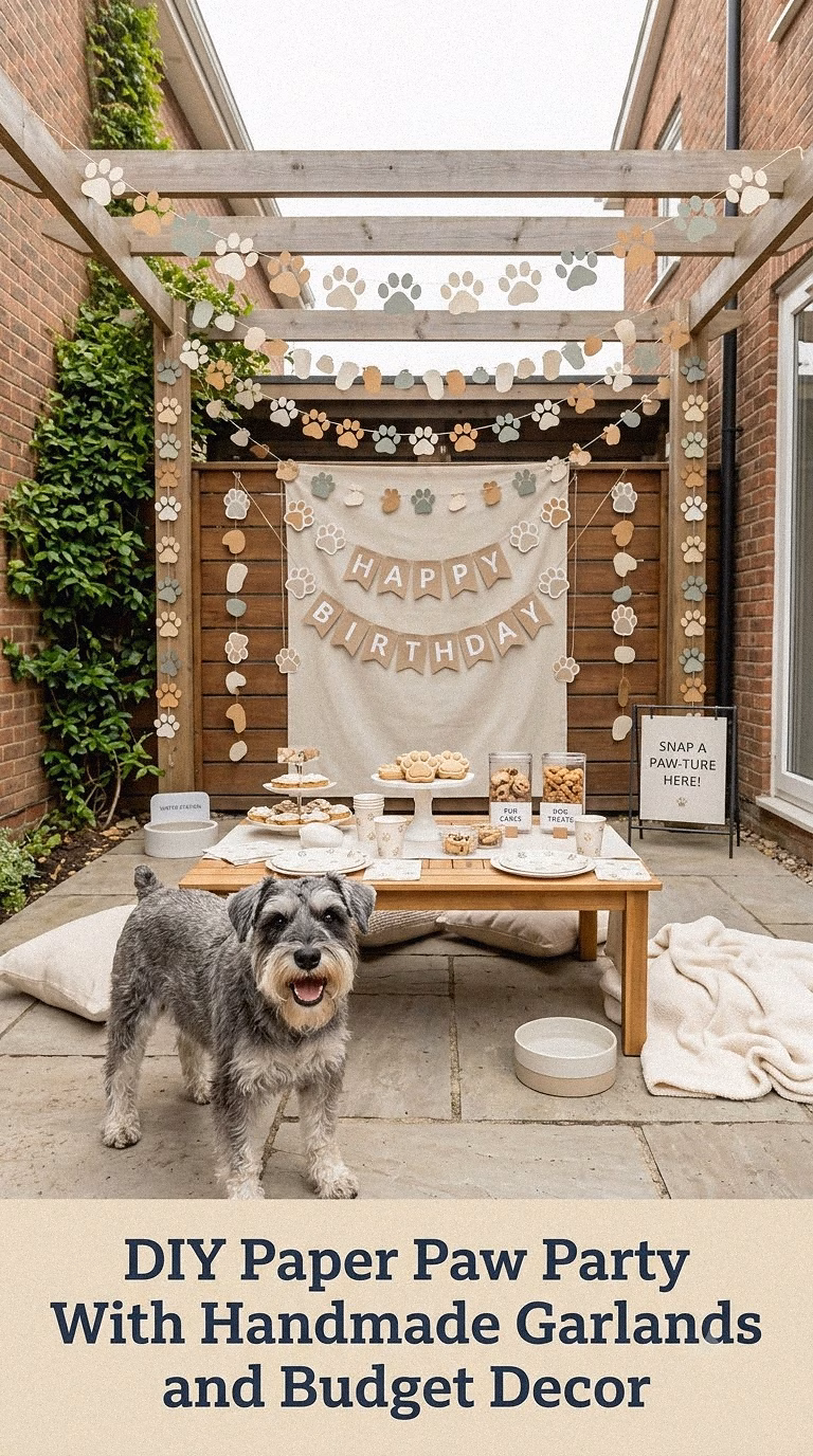 DIY Paper Paw Party With Handmade Garlands and Budget Decor