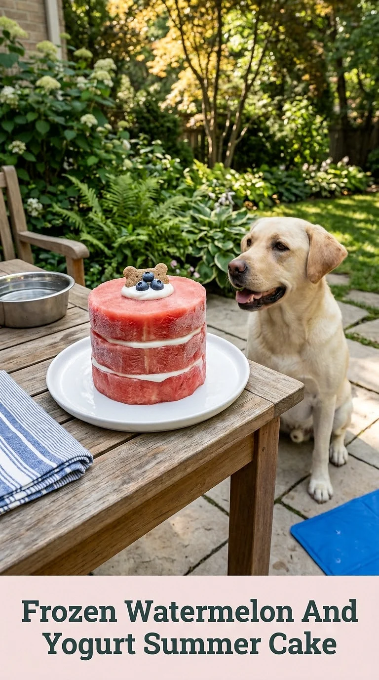 Frozen Watermelon And Yogurt Summer Cake