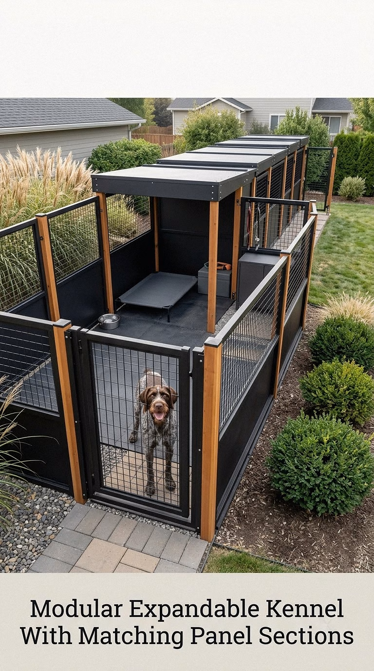 Modular Expandable Kennel With Matching Panel Sections