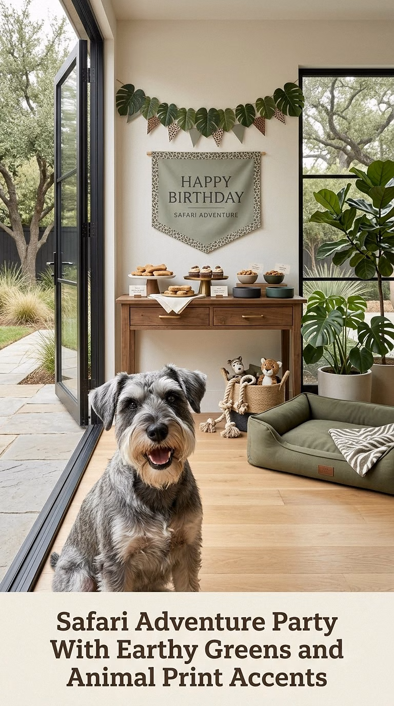 Safari Adventure Party With Earthy Greens and Animal Print Accents