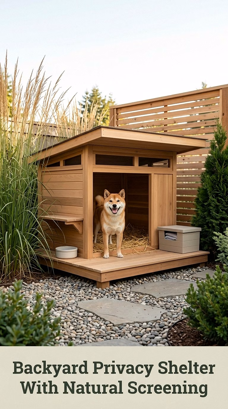 Backyard Privacy Shelter With Natural Screening