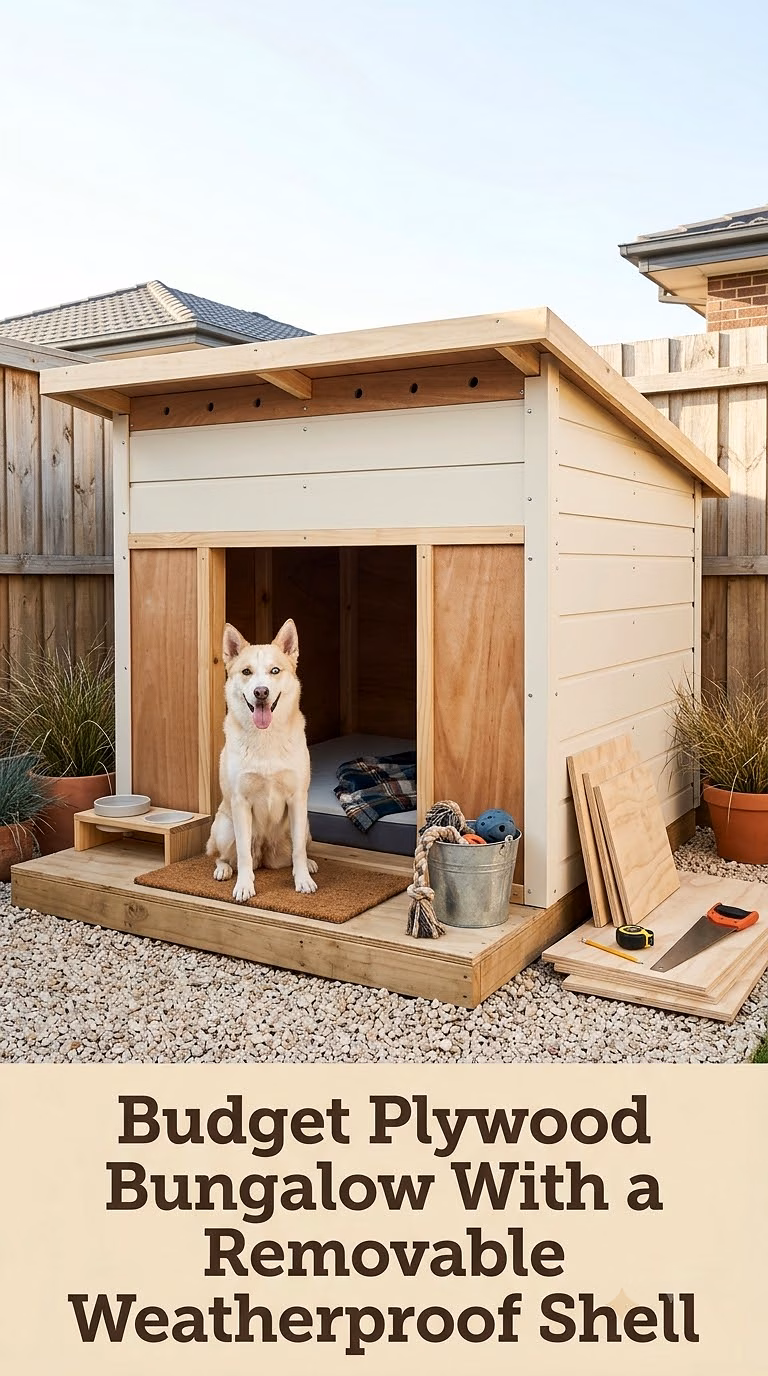 14. Budget Plywood Bungalow With a Removable Weatherproof Shell