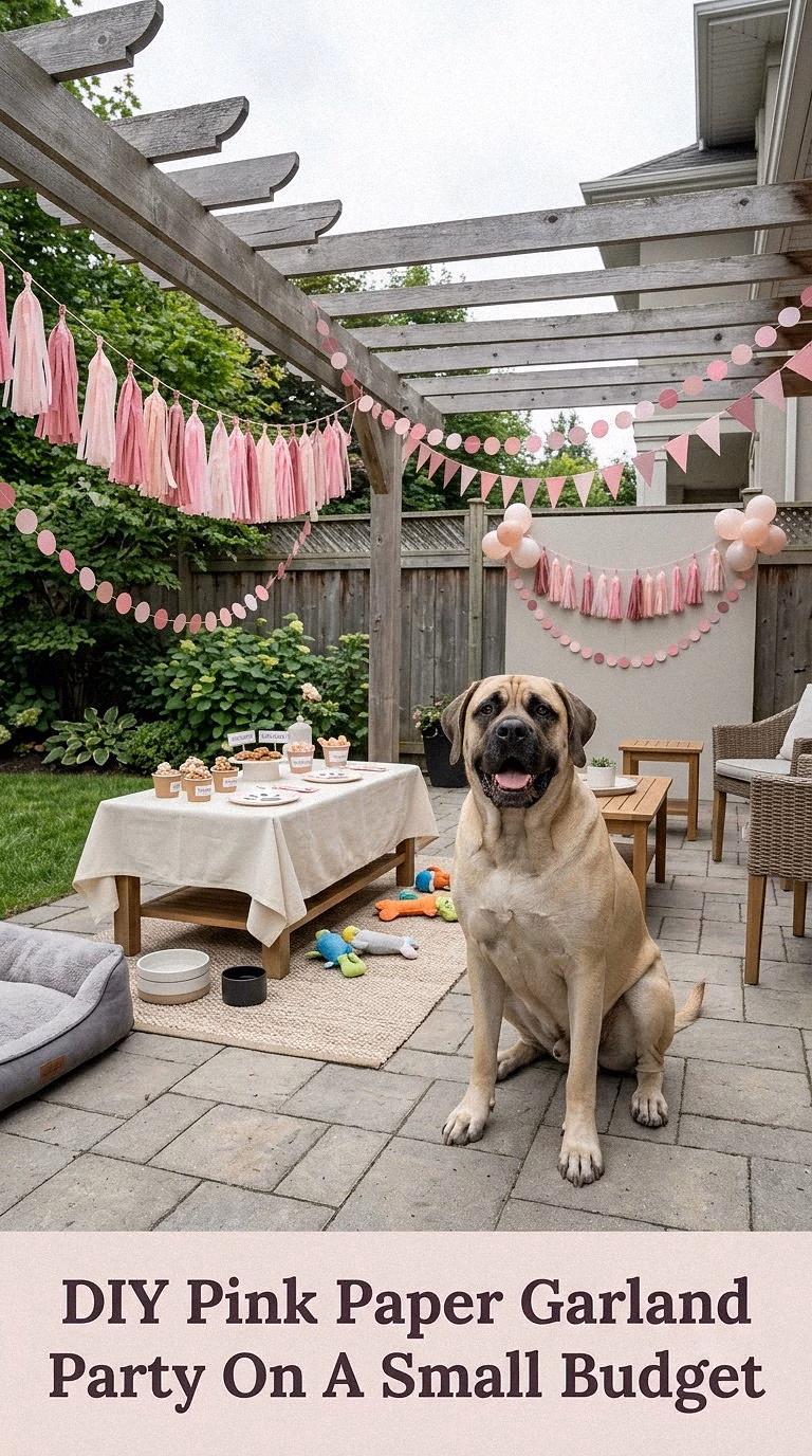 DIY Pink Paper Garland Party On A Small Budget