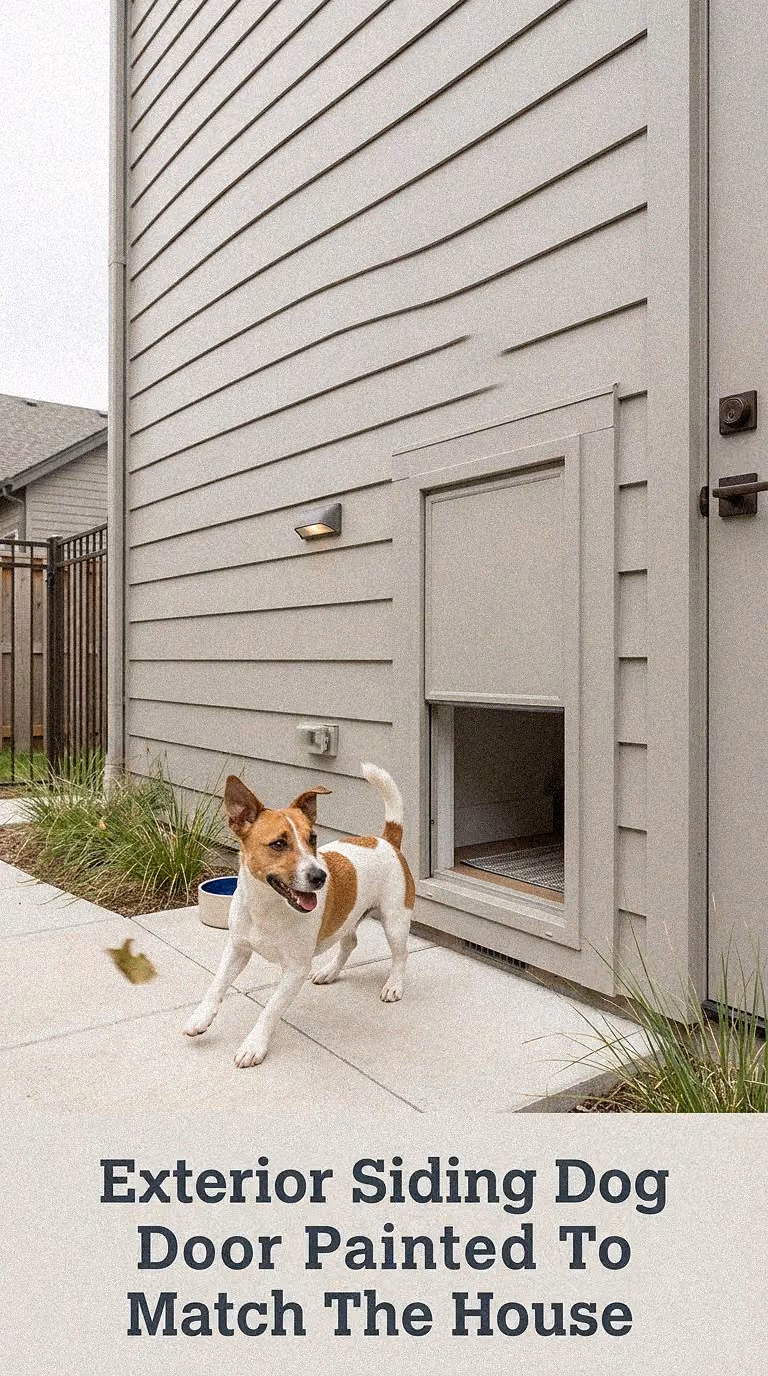 Exterior Siding Dog Door Painted To Match The House