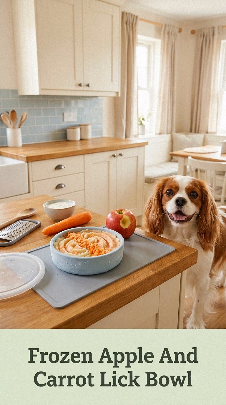 Frozen Apple And Carrot Lick Bowl