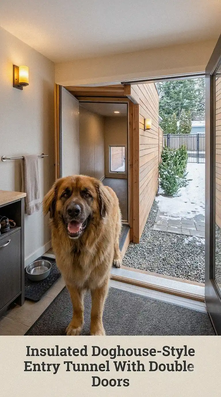 Insulated Doghouse-Style Entry Tunnel With Double Doors