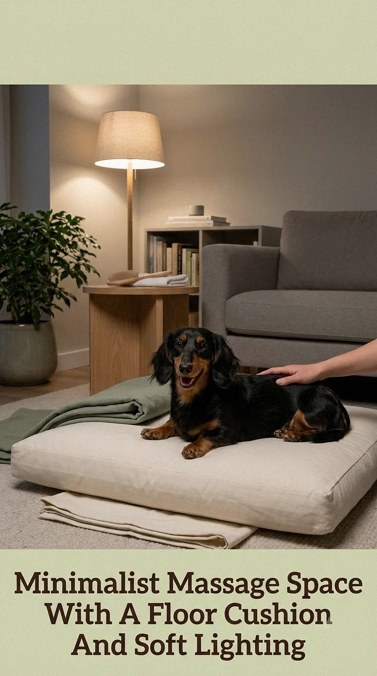 Minimalist Massage Space With A Floor Cushion And Soft Lighting