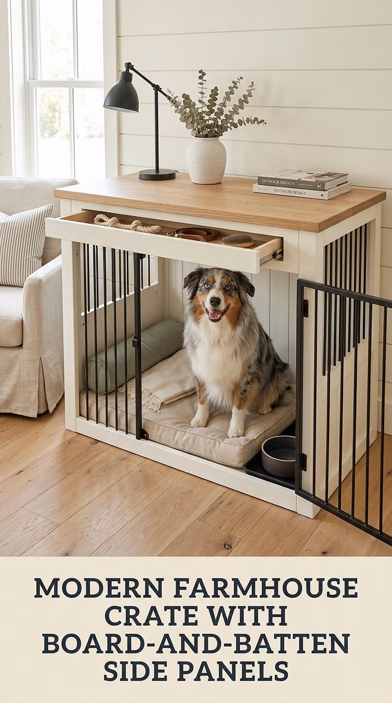 Modern Farmhouse Crate With Board-and-Batten Side Panels