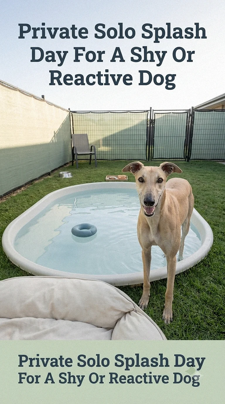 Private Solo Splash Day For A Shy Or Reactive Dog